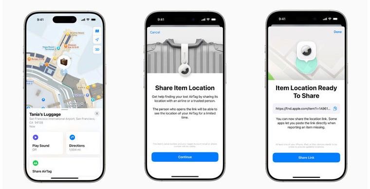 Apple Find My теперь поддерживает неограниченную передачу данных о местоположении потерянных вещей