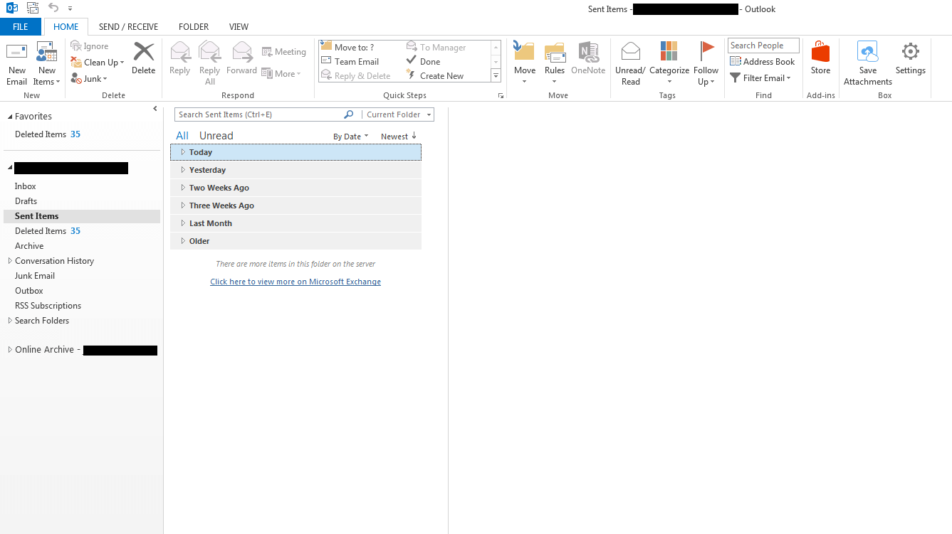 Instrucciones sobre cómo recuperar correos electrónicos enviados en MS Outlook