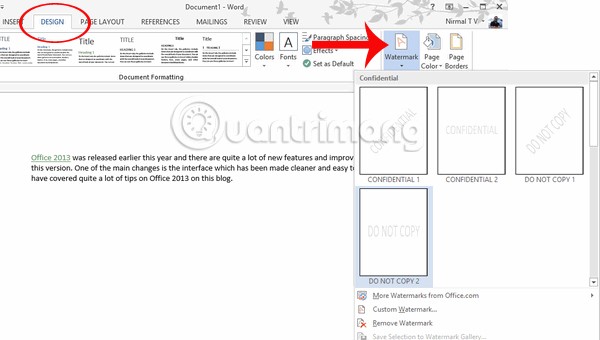 Comment insérer et supprimer un filigrane dans un document Word Comment insérer et supprimer un filigrane dans un document Word