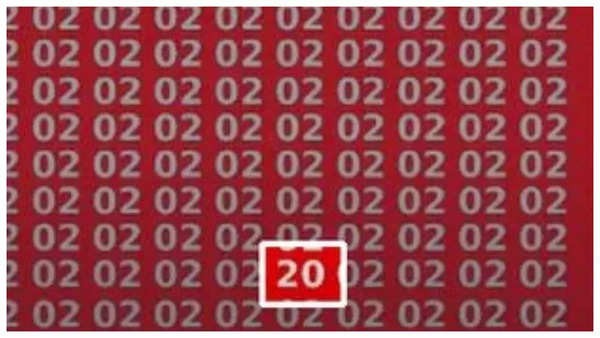 Test: Sólo un genio puede encontrar el número 20 en esta matrícula 2 en menos de 6 segundos