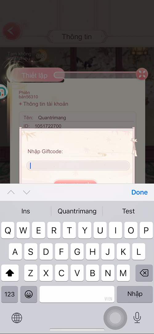 The latest Giftcode for Queen Gia Lam and how to redeem the code for rewards