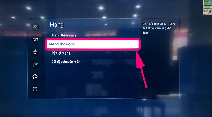 Cách kết nối wifi trên Smart tivi Samsung