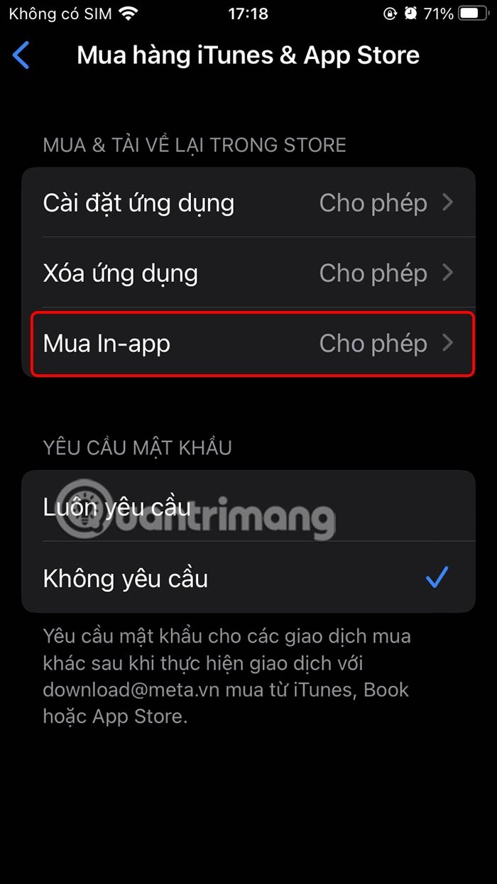 Como bloquear compras no aplicativo no iPhone
