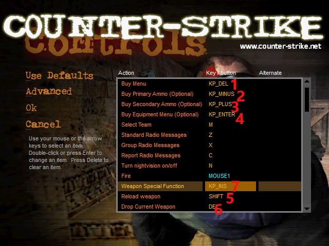 Como ajustar os botões do CS 1.1 e consertar os botões do Half Life