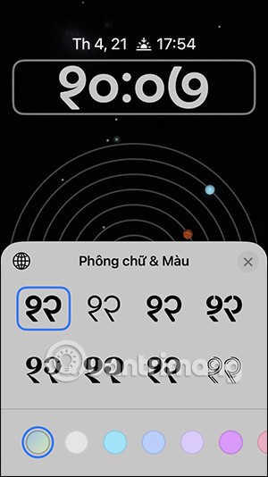 Como alterar a cor do arco-íris do relógio da tela de bloqueio do iPhone