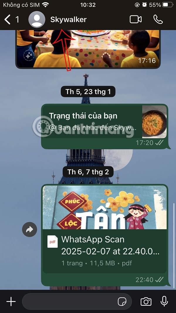 Instruções para definir o papel de parede do bate-papo no WhatsApp
