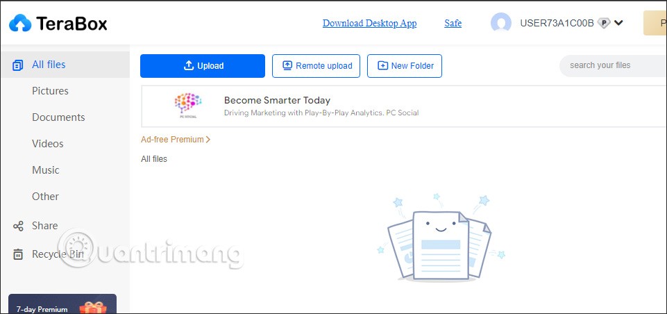 Como usar o armazenamento Terabox com 1 TB gratuitamente