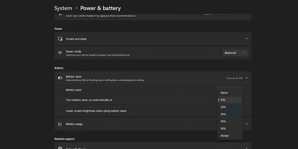 10 paramètres Windows 11 pour maximiser la durée de vie de la batterie de votre ordinateur portable