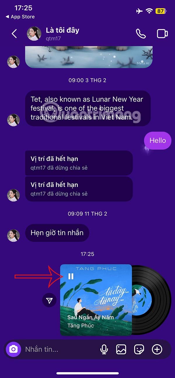 How to send music in Instagram messages
