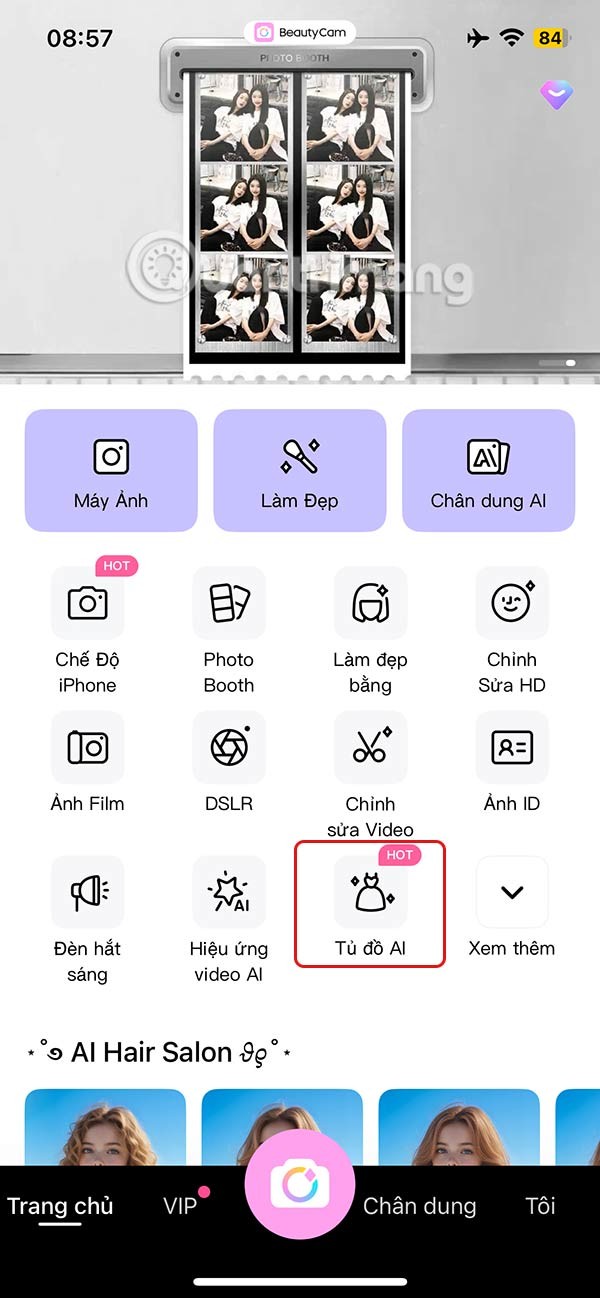 Follow the pink dress trend with AI wardrobe on BeautyCam