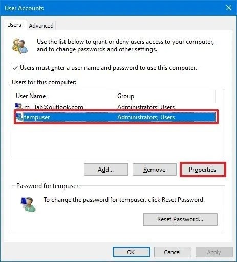 تعليمات لتغيير اسم تسجيل الدخول على Windows 10
