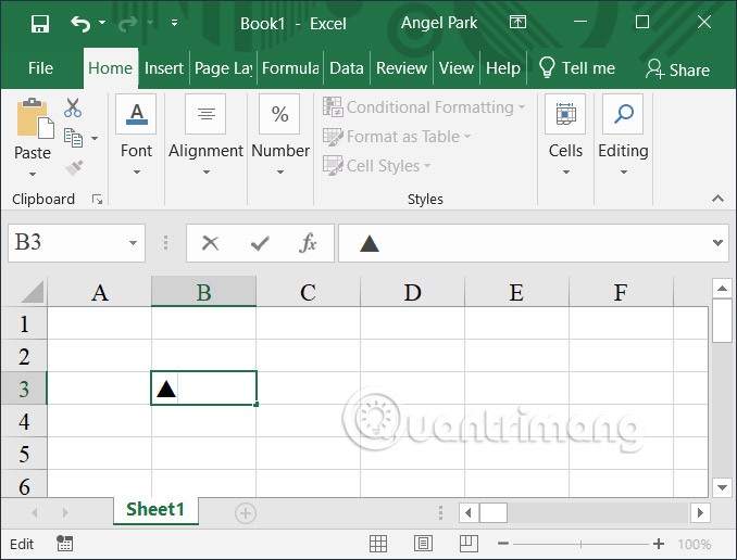 Istruzioni per l'inserimento del simbolo delta in Excel