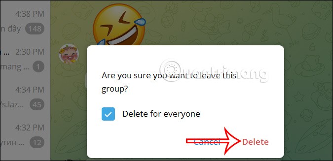 Инструкция по удалению групп в Telegram