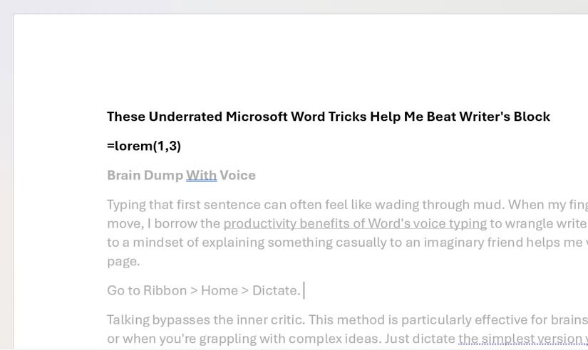 Советы по работе с Microsoft Word, которые помогут вам преодолеть творческий кризис