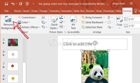 كيفية إزالة خلفية الصورة في PowerPoint