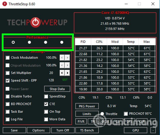 降低 CPU 溫度的降壓說明