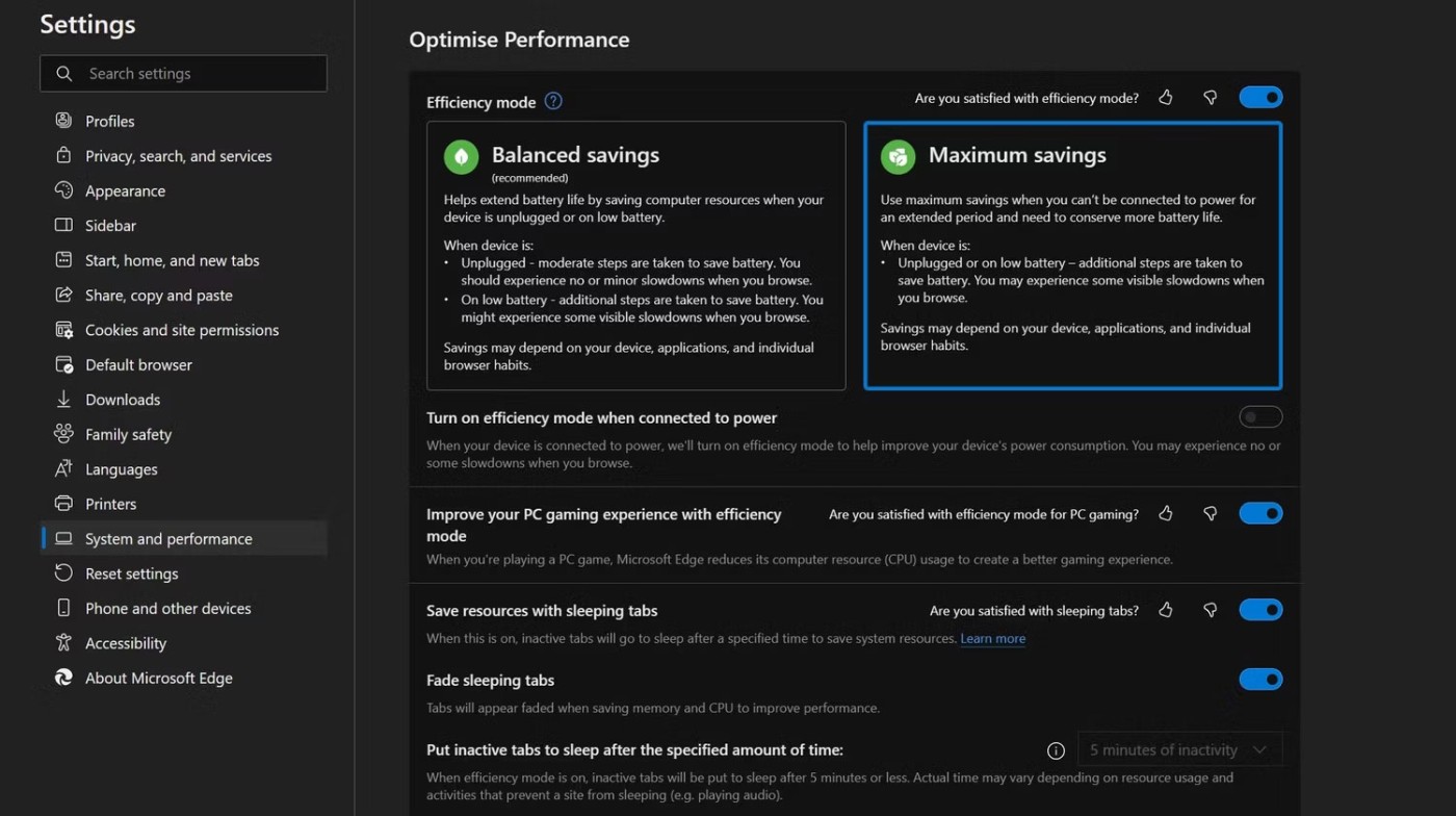 Microsoft Edge のメモリ使用量が多い問題を解決する方法