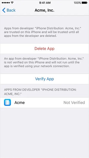 Anweisungen zum Bestätigen des Vertrauens in Anwendungen auf dem iPhone Anweisungen zum Bestätigen des Vertrauens in Anwendungen auf dem iPhone