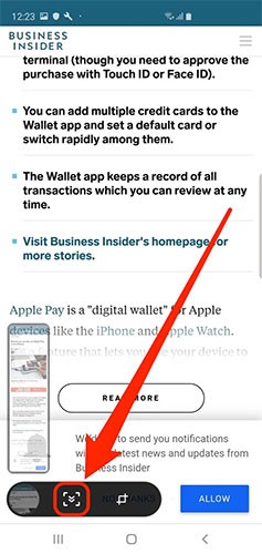 Cómo hacer una captura de pantalla en Samsung Galaxy