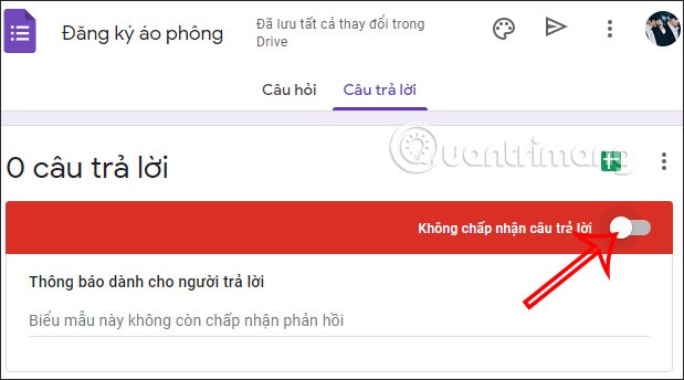 Как ограничить количество ответов в Google Forms