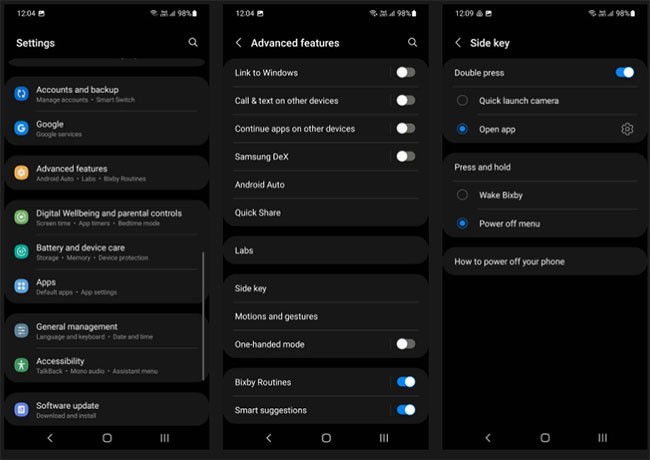 Comment éteindre et redémarrer les Samsung Galaxy S22, S21 et S20