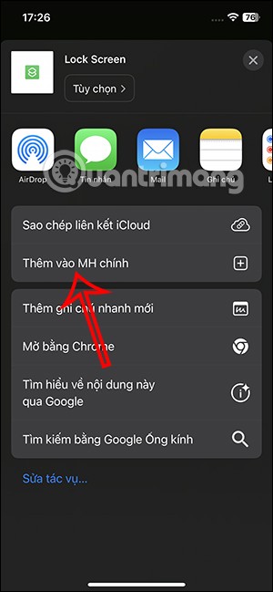 iPhoneのロック画面にショートカットを作成する方法