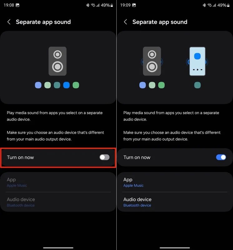 So verwenden Sie separate App-Sounds auf Samsung