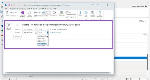 كيفية جدولة حدث في Outlook