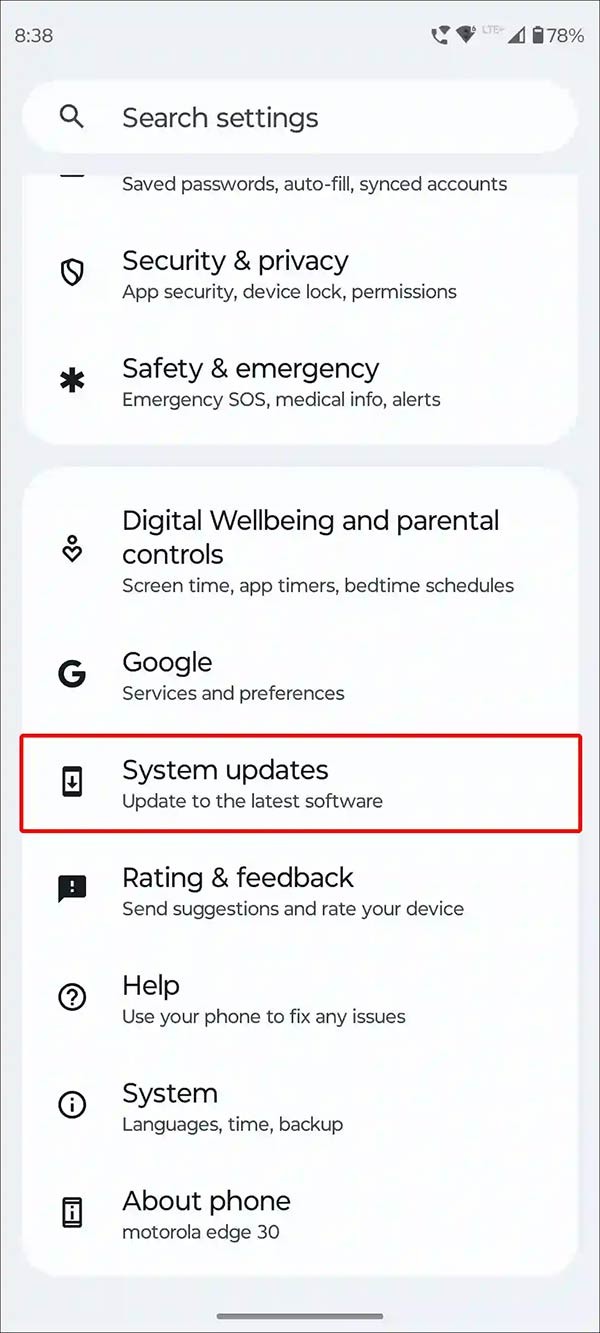 Jak wyświetlić historię aktualizacji systemu Android