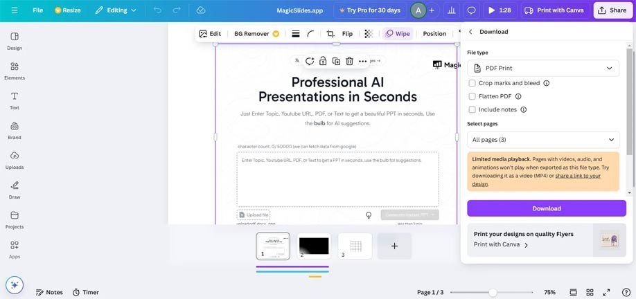 How to ensure accurate color printing when using Canva