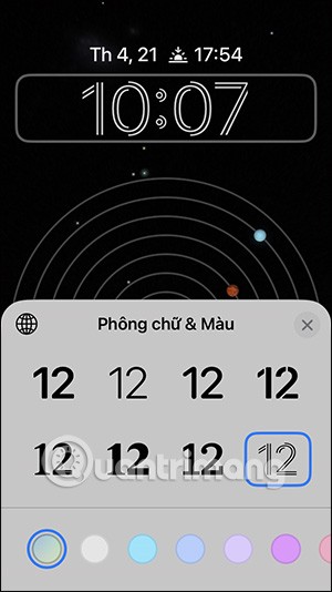 Como alterar a cor do arco-íris do relógio da tela de bloqueio do iPhone