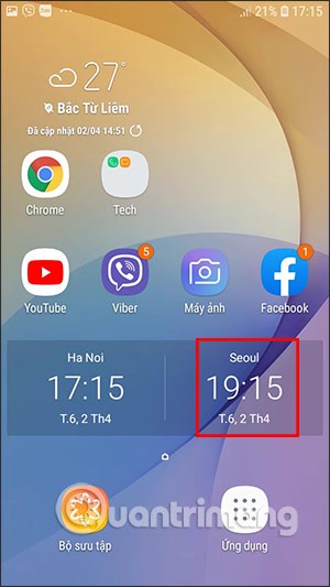 So zeigen Sie 2 Zeitzonen auf Samsung-Telefonen an