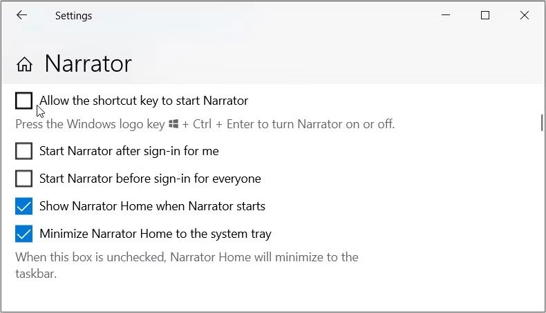 Windows 10'da klavye kısayolları ve kısayol tuşları nasıl devre dışı bırakılır