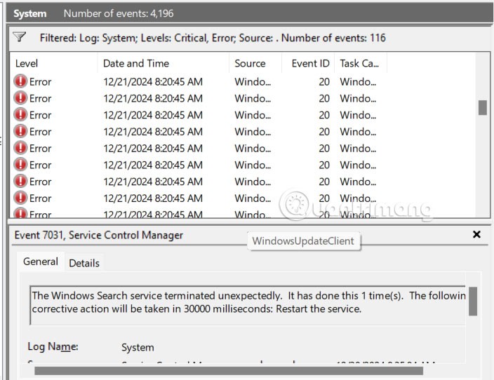 كيفية التحقق من سجلات الأعطال على نظام التشغيل Windows 11