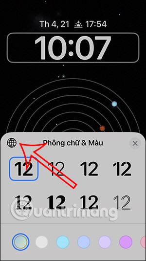 Como alterar a cor do arco-íris do relógio da tela de bloqueio do iPhone