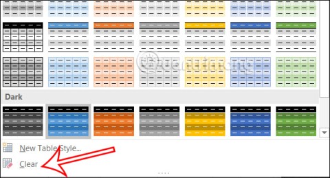 Instruções para remover formatação de tabela no Excel