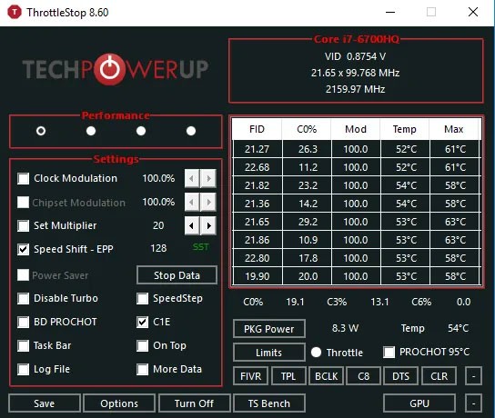 降低 CPU 溫度的降壓說明