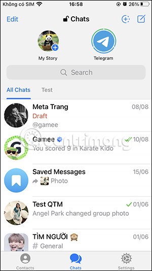 كيفية نشر قصص Telegram على الهاتف المحمول