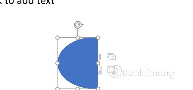 تعليمات رسم نصف دائرة في PowerPoint