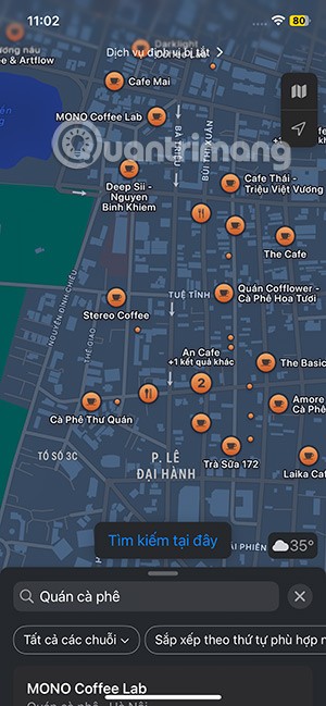 Comment utiliser l'outil Rechercher ici sur Apple Maps