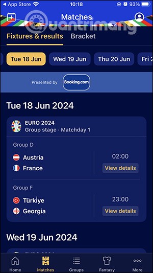 Instructions to add Euro 2024 calendar on iPhone