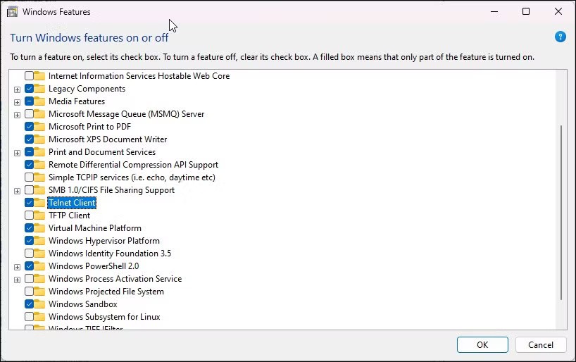 3 façons d'activer Telnet sous Windows 10 et 11