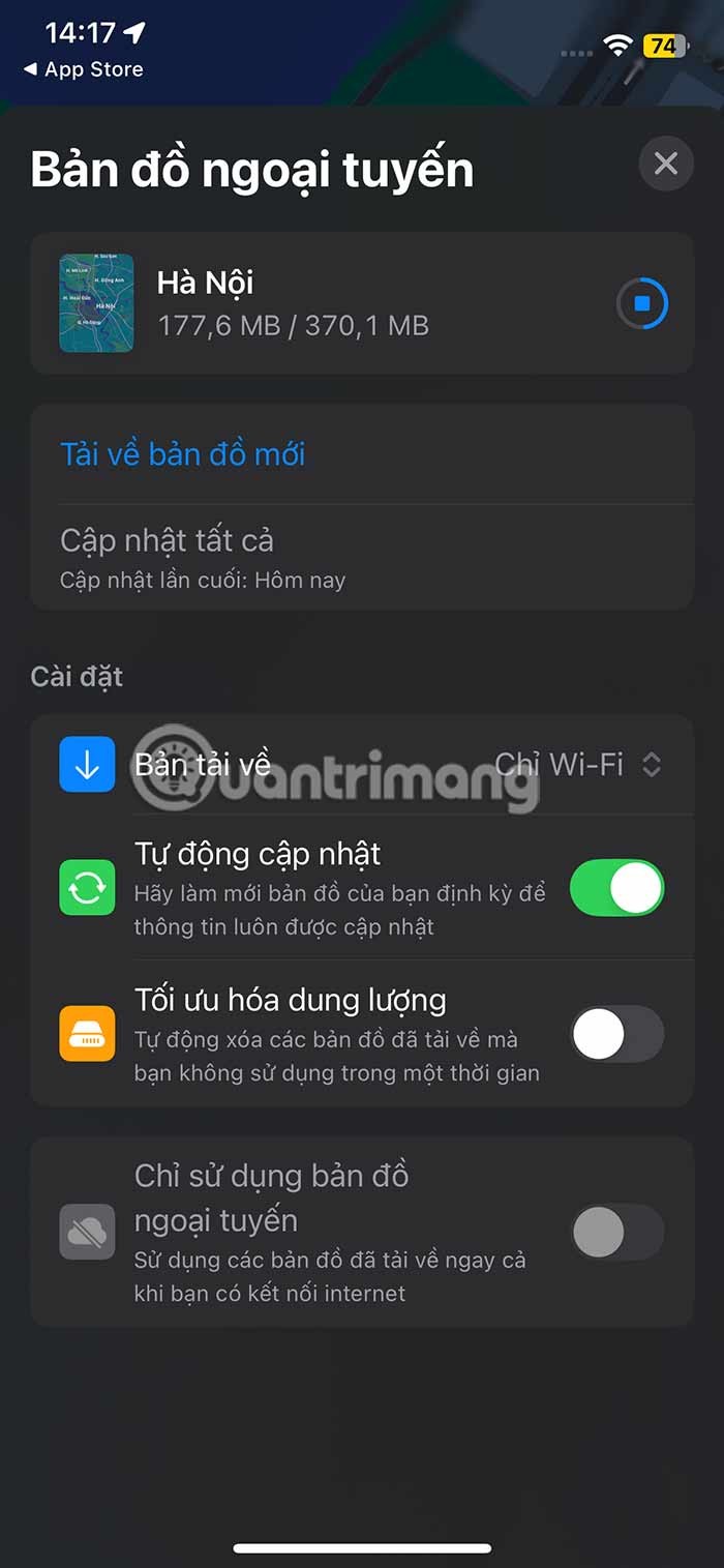 Instructions pour télécharger Apple Maps hors ligne