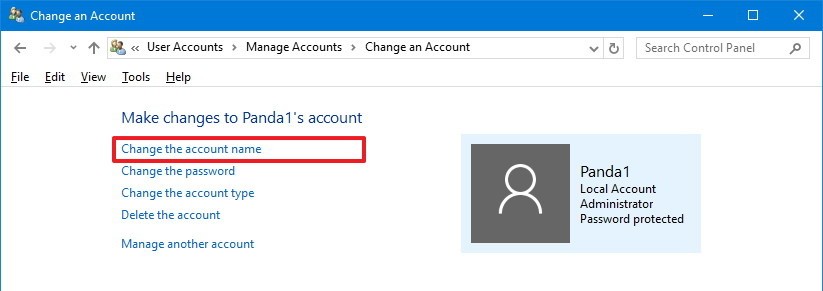تعليمات لتغيير اسم تسجيل الدخول على Windows 10