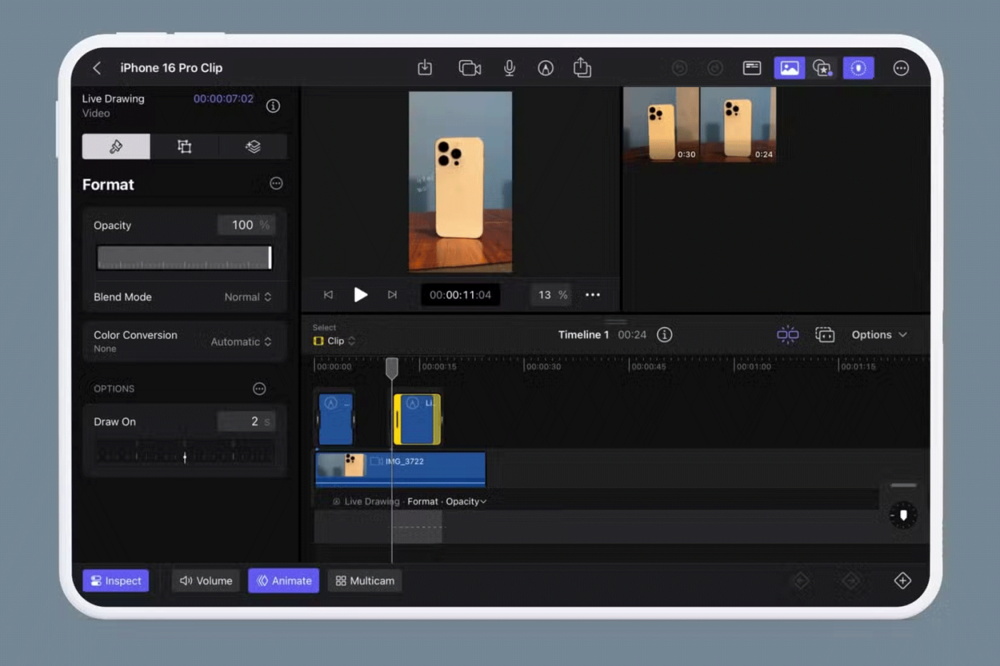 Desenho ao vivo: o recurso Final Cut Pro no iPad torna seus vídeos mais pessoais