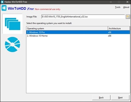 USB veya DVD olmadan WinToHDD kullanarak Windows nasıl kurulur