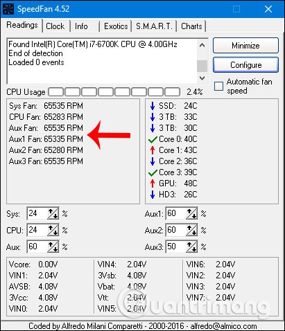 SpeedFanを使ってCPU温度とコンピューターのファン速度を確認する方法