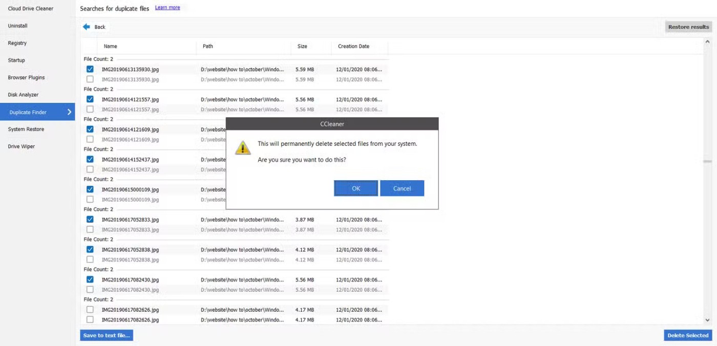 Cómo eliminar archivos duplicados para ahorrar memoria de la computadora usando CCleaner