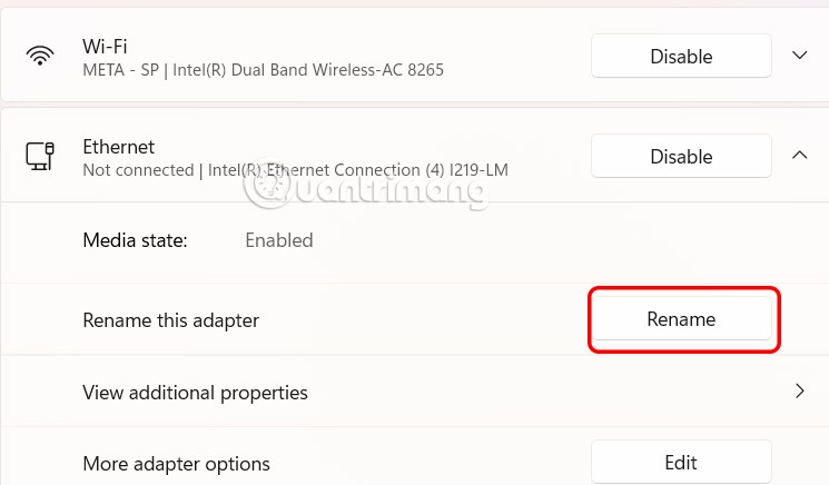 How to change network name in Windows 11