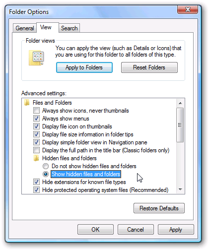 How to show hidden files and folders on Windows 10/8/7